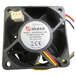 COOLER - VENTILADOR DFS60602524 24VDC- (60X60X25M/M) ROLAMENTO AKASA
