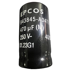 ELETROLÍTICO 470UF/250V 85GRAUS EPCOS ( 22 X 35 M/M )