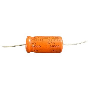 ELETROLITICO 47UF/63V SIEMENS AXIAL SERIE 81000 ( 8 X 17 M/M )