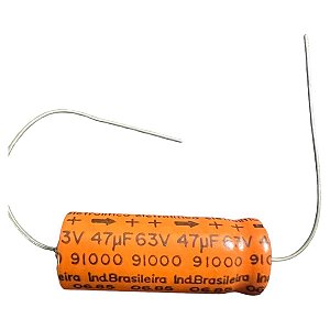 ELETROLITICO 47UF/63V SIEMENS AXIAL SERIE 91000 ( 10 X 25 M/M )