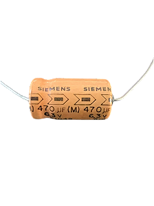 ELETROLITICO 470UF/6,3V SIEMENS ( AXIAL 81049 9 X 15 M/M )