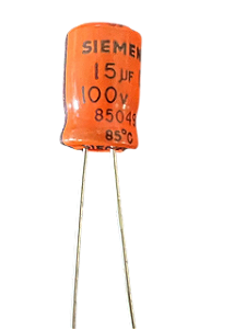 ELETROLITICO 15UF/100V  85GRAUS SIEMENS ( 8 X 12 M/M )