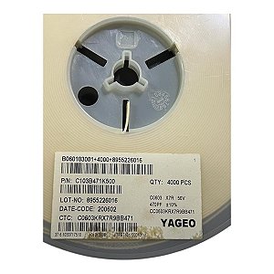 CAPACITOR 470PF 50V SMD 0603 X7R - 20 PEÇAS