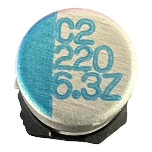ELETROLÍTICO 220UF/6,3V  ( SMD 6 X 5 M/M )