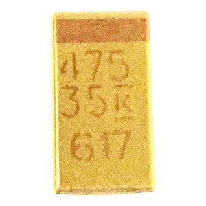 CAPACITOR TANTALO SMD 475 = 4,7UF/35V CASE C