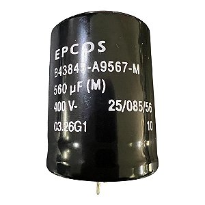 ELETROLÍTICO 560UF/400V 85GRAUS EPCOS ( 35X45 M/M )
