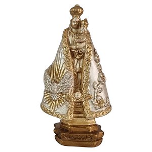 Imagem Nossa Senhora de Nazaré 18cm Gesso Madrepérola