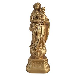 Imagem Nossa Senhora de Nazaré 30cm Gesso Ouro Velho