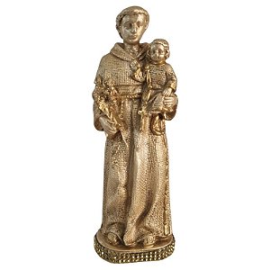 Imagem Santo Antônio 20cm Gesso Madrepérola