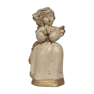 Imagem Anjo Rezando 15cm Gesso Barroco Bege