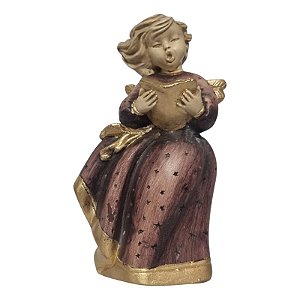 Imagem Anjo com Livro 16cm Gesso Barroco Marrom