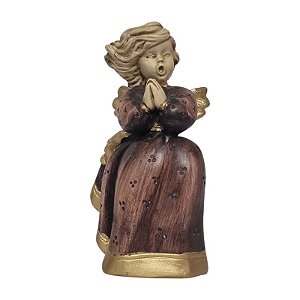 Imagem Anjo Rezando 15cm Gesso Barroco Marrom