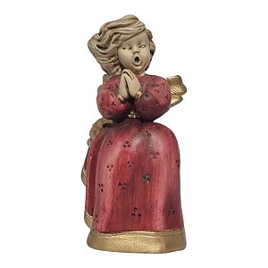 Imagem Anjo Rezando 15cm Gesso Barroco Marsala