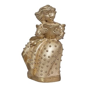 Imagem Anjo com Livro 16cm Gesso Madrepérola com Pérolas Rosé