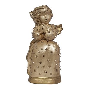 Imagem Anjo Rezando 15cm Gesso Madrepérola com Pérolas Rosé