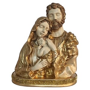 Sagrada Família busto M lírio  825g  15/18cm  gesso/madrepérola