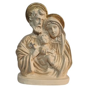Sagrada Família busto M  770g  19,5/14cm  gesso/travertino