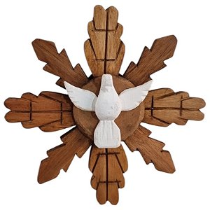 Divino Espírito Santo Raio simples cacto 212g 22cm  encerado