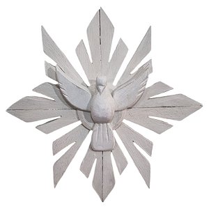 Divino Espírito Santo Raio simples quadrado 4 pontas 674g 30cm provençal