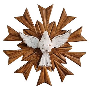 Divino Espírito Santo Raio simples sol 579g 31cm encerado