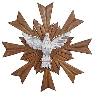 Divino Espírito Santo Raio simples sol 1.155g 54cm encerado