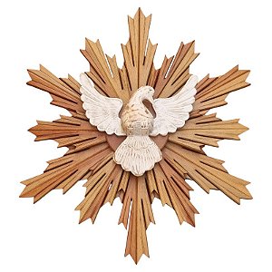 Divino Espírito Santo Raio duplo 6 pontas em V 85cm encerado