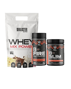 KIT WHEY BLUSTER + KIT EMAGRECEDOR FOGO NO CACHORRO