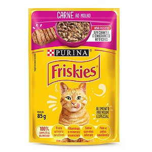 Ração Úmida Gatos Adultos FRISKIES Carne 85g