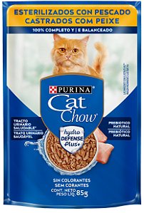Ração Úmida CAT CHOW Gatos Castrados Peixe ao molho 85g