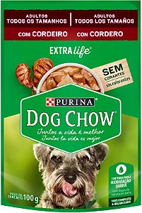Ração Úmida DOG CHOW Cães Adultos Cordeiro 100g