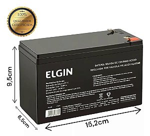 Bateria Selada 12V 7A Elgin Nobreak