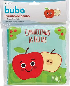 Livrinho de Banho Buba Conhecendo as Frutas +6m Livro Educativo para Bebê Colorido