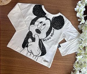 Blusa do Mickey com Strass Manga longa