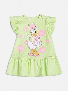 Vestido de Babados com Estampa da Daisy Duck