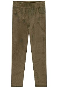 Calça Skinny em Fleece Cotelê com Elastano Kukiê Infantil Menina
