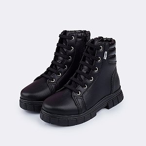 Bota Coturno Infantil Feminina Lucky Comfy Preta