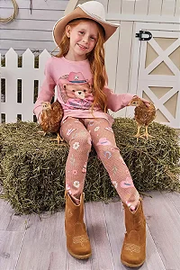 Conjunto de Blusão em Molecotton e Calça Legging em Fly Tech Kukiê Infantil Menina