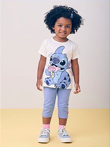 Conjunto com Strass do Stitch e Angel momi