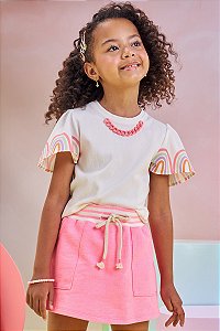 Blusa Boxy em Canelado e Visco Twill