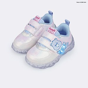 Tênis de Led Infantil Feminino Liz Luz Ursinhos Carinhosos Azul