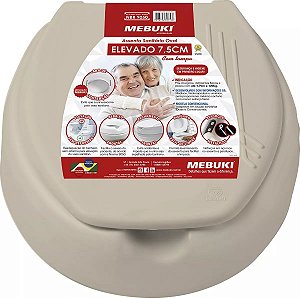 Assento Sanitário Elevado Mebuki  - 7,5cm
