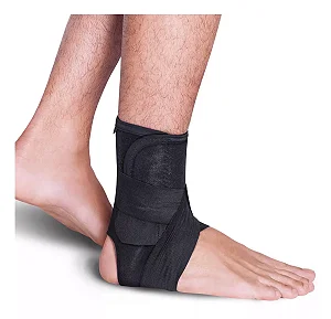 Estabilizador - faixa de proteção para Tornozelo Bilateral Preto GG