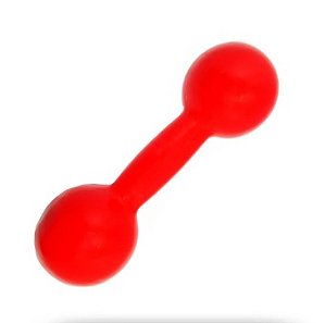 Halter Emborrachado para Treinamento Funcional PAR (3kg(vermelho))