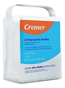 LENCO PARA BANHO 30X35CM C/100UN CREMER