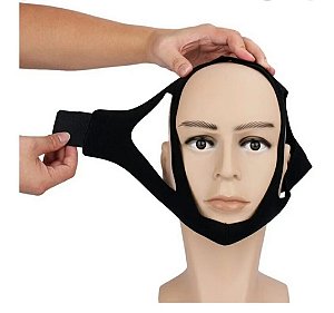 Faixa Mandibular Anti Ronco Preto Ajustavel
