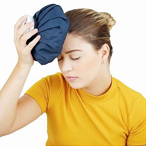 Bolsa De Água Fria Térmica Compressa Ortopédica Dores Febre Cor Azul G