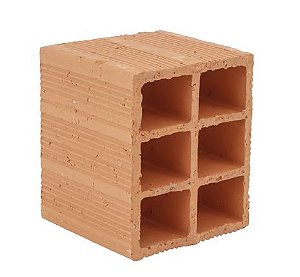 Meio bloco cerâmico 11,5x14x11,5cm