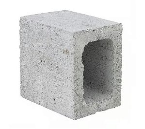 Meio bloco de concreto 09x19x19cm