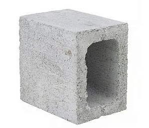 Meio bloco de concreto 14x19x19cm