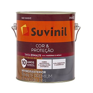 Tinta Esmalte Sintético Base Solvente Cor e Proteção Brilhante Branco 3,6L Suvinil